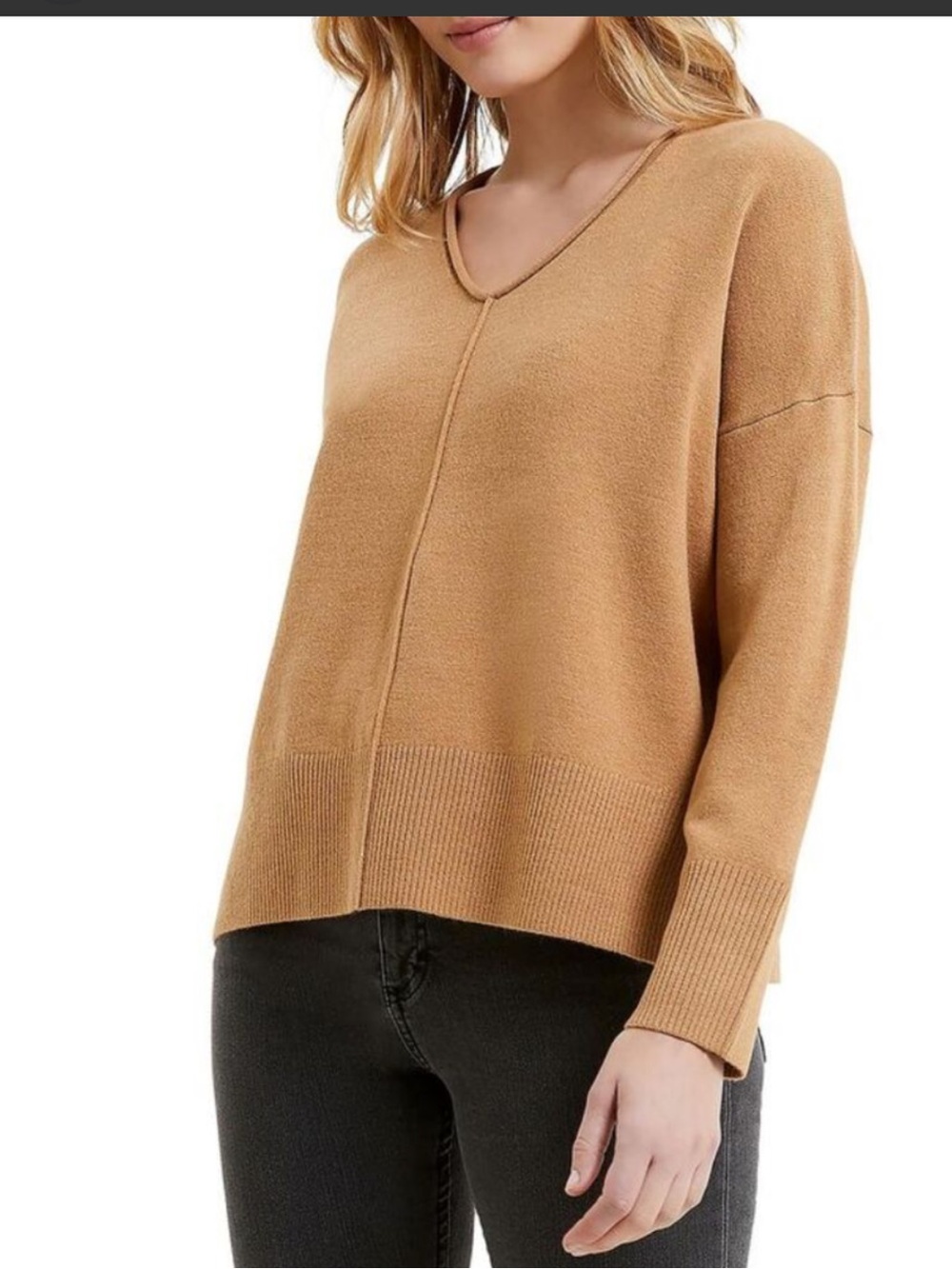 French Connection camel brown sweater